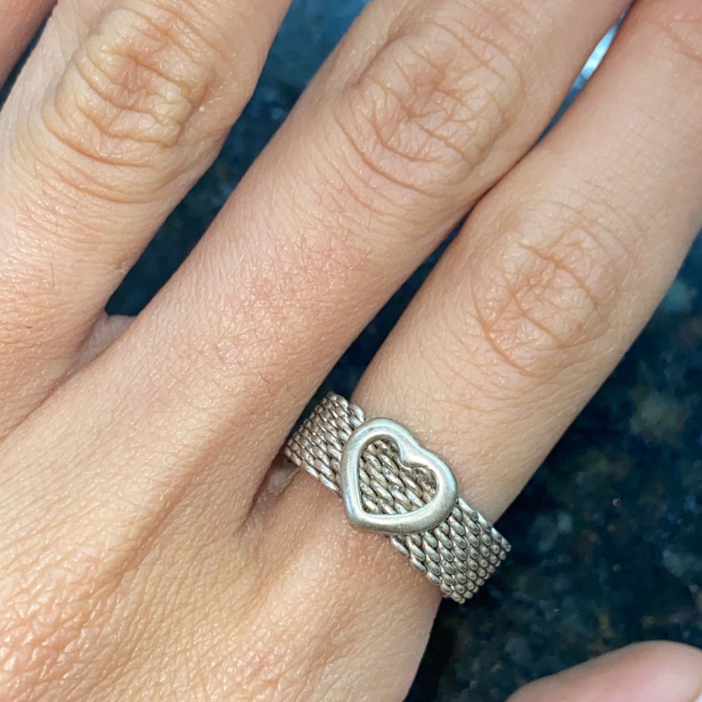 Tiffany & Co. Mesh Heart Ring